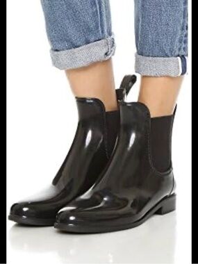 Sam Edelman Glossy Black Rain boots